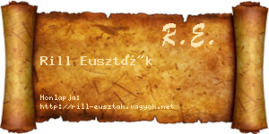 Rill Euszták névjegykártya